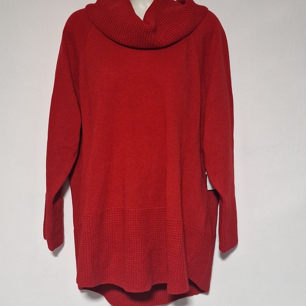 Calvin Klein Cowlneck Knit Sweater Red